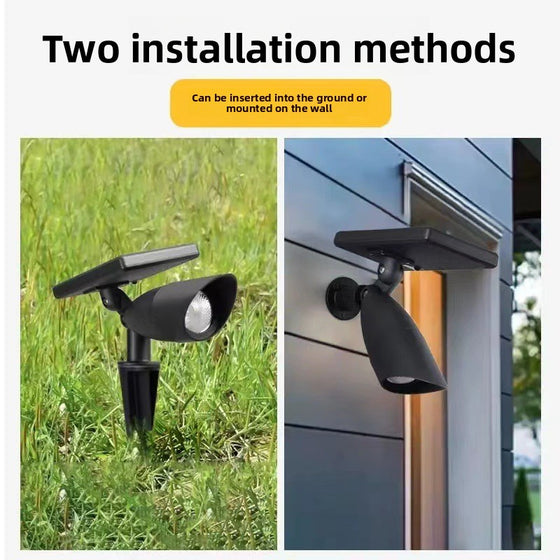 Solar powered outdoor garden spotlight with waterproof design product image 2