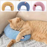 Cute Pet Little Pillow U-Shaped Neck Protector Deep Sleep for Puppy Kitten Pillow Dog Cat Headrest Sleeping Pillow Pet Supplies