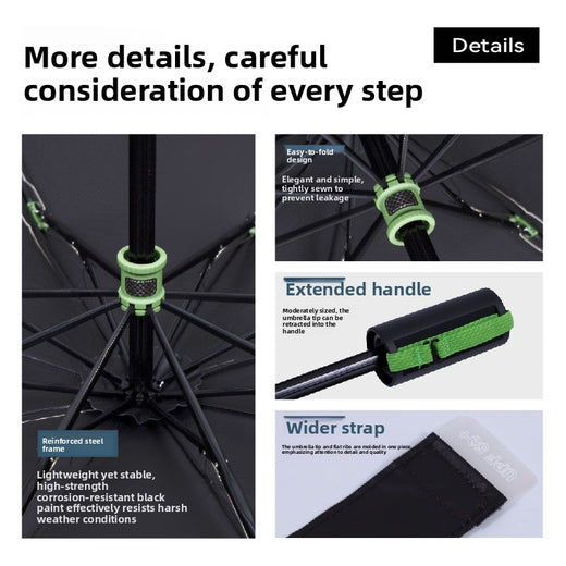Umbrella Unique outward folding for dry handling after rain