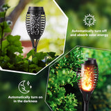 Solar Powered LED Flame Garden Light