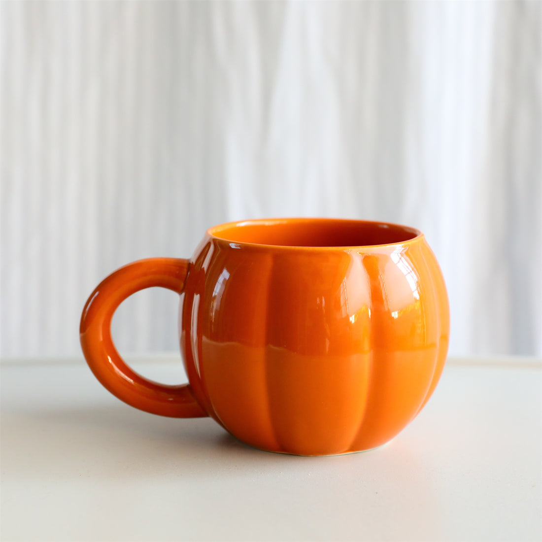 Ceramic Halloween Pumpkin Shaped Breakfast Mug