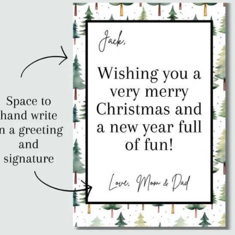 Creative 3D Christmas Greeting Card with Cup or Tree Cover