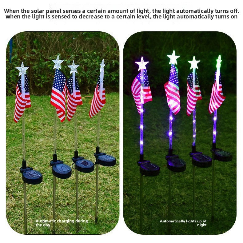 Solar Flag Ground Lights