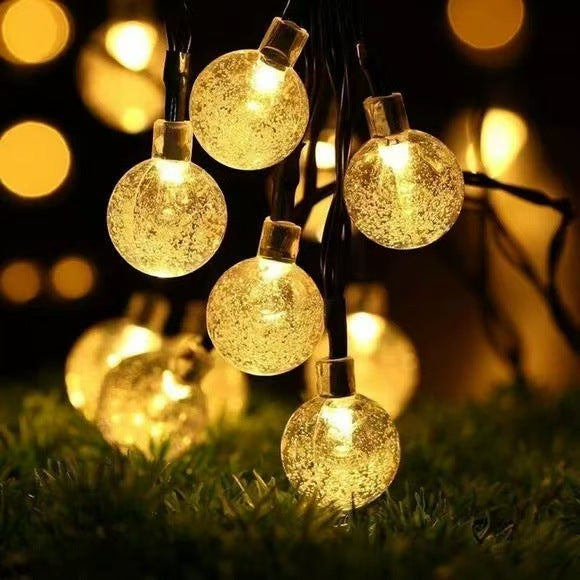 Solar Powered Bubble Ball LED String Lights