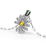Daisy Diamond Pendant Necklace