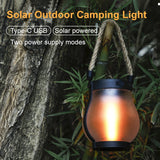 Solar Powered Hanging Lantern with Dancing Flame