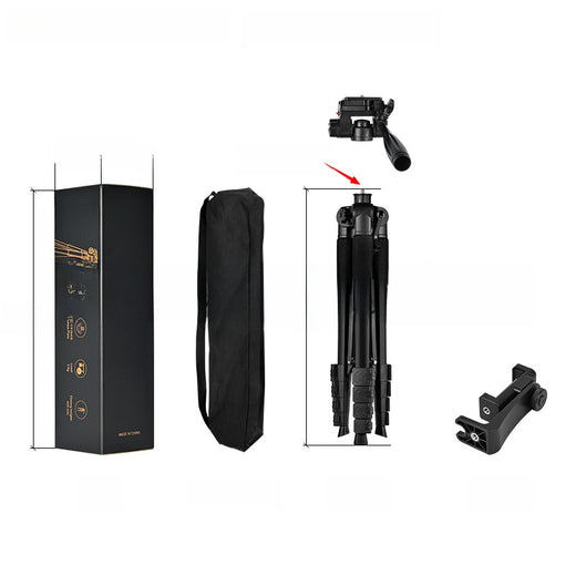 Adjustable Camera Tripod with Removable Gimbal for Phone and DSLR