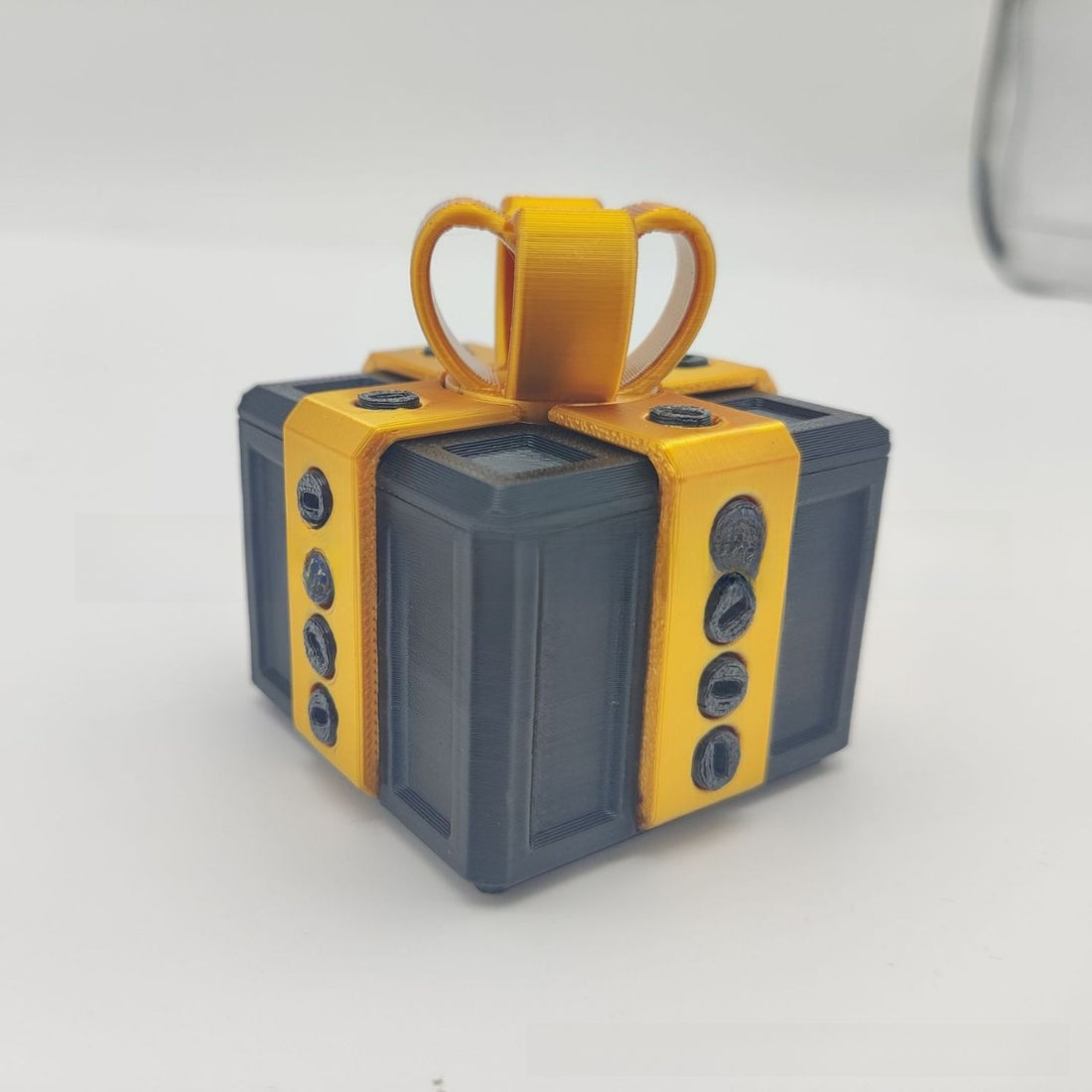 3D Printed Annoying Gift Box in Multiple Colors, black gold