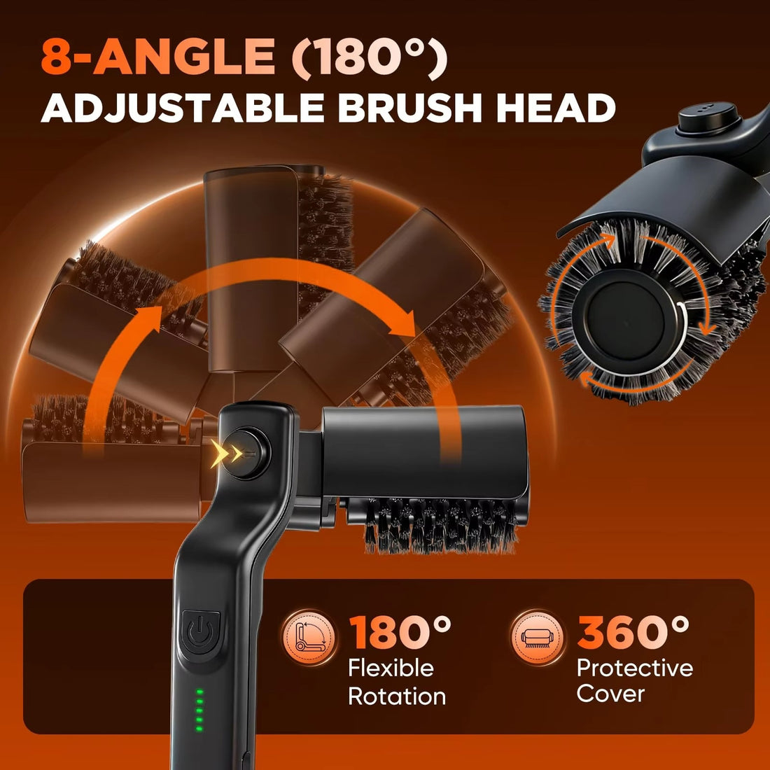 Grill brush cleaning grill