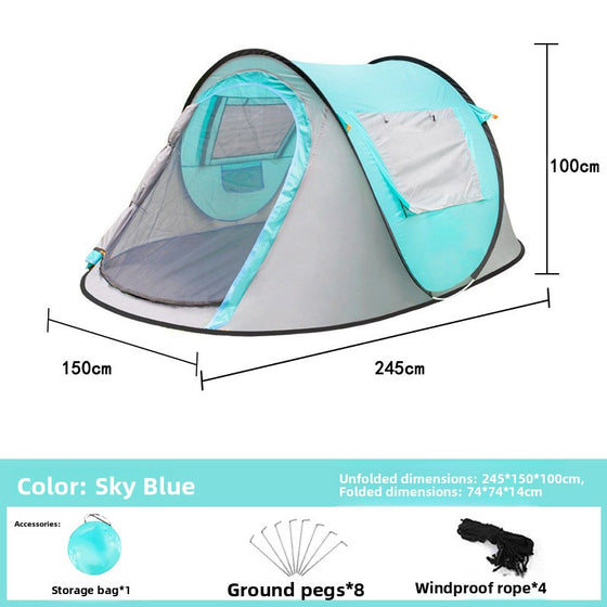 Automatic Quick Open Beach Camping Tent Camping Shelter & Sleep product image 5