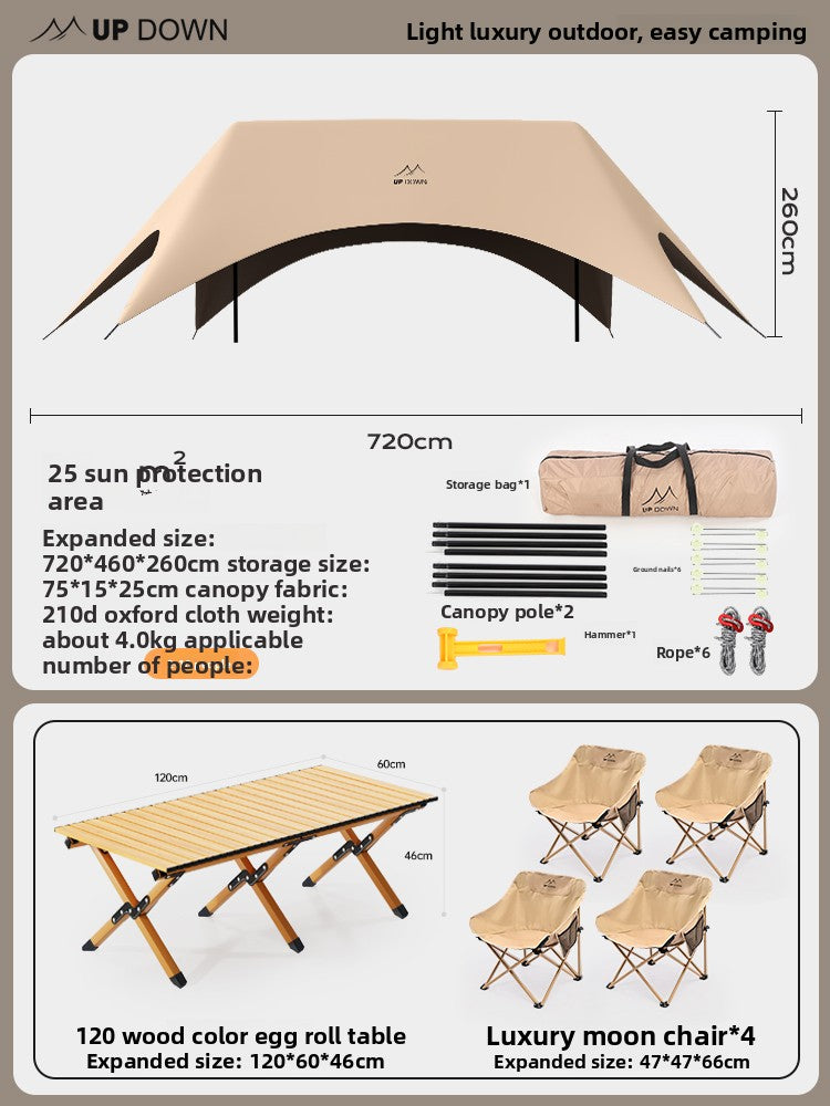 Outdoor camping shade tent