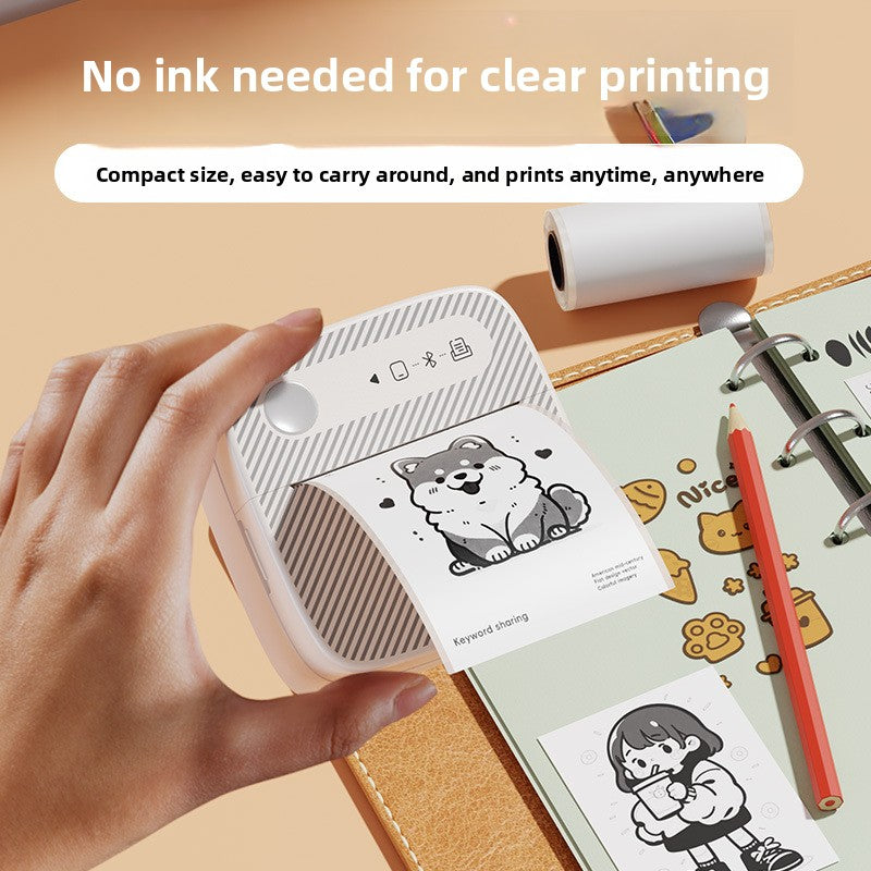 Portable Wireless Bluetooth Thermal Printer for Photo and Label Printing