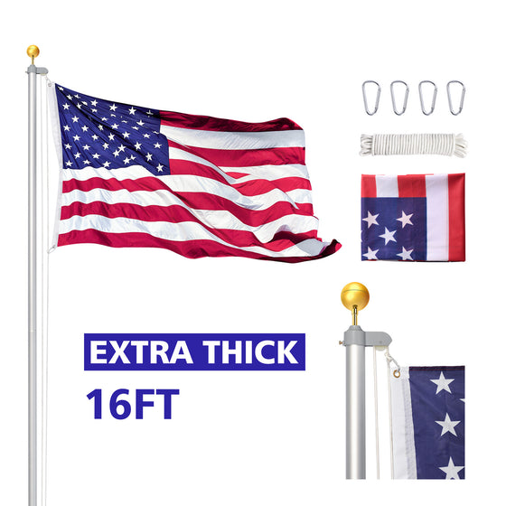 Telescopic Flagpole Aluminum Alloy Outdoor Display Garden & Outdoor product image 1