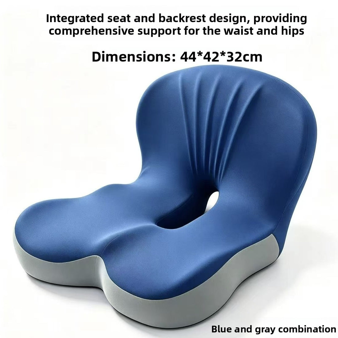 Ergonomic Memory Foam Seat Cushion with Lumbar Support Breathable Office Chair Pad