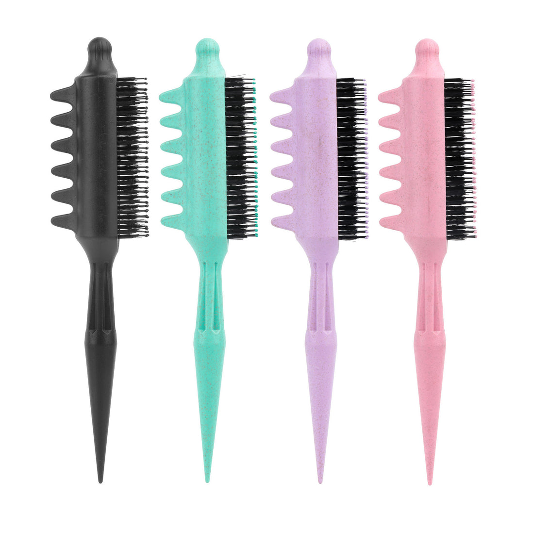 Bouncing Curling Comb with Pointed Tail ABS Hair Styling Brush for Volume and Curls