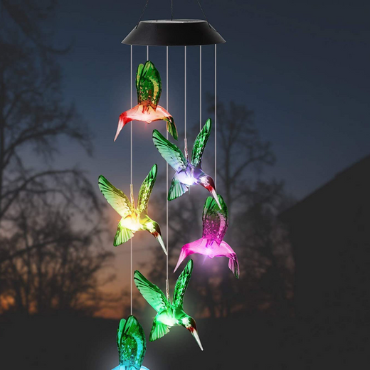Solar LED Wind Chime Light Outdoor Decoration