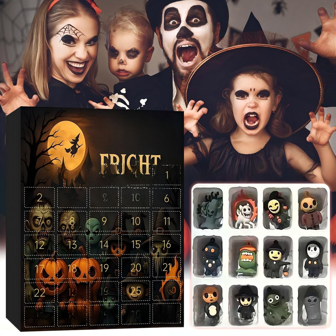 Halloween figurines arrive in the holiday calendar countdown box