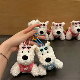 West Highland Puppy Plush Keychain Toy