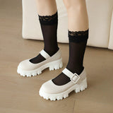 Retro Mary Jane Chunky Heel Women Shoes