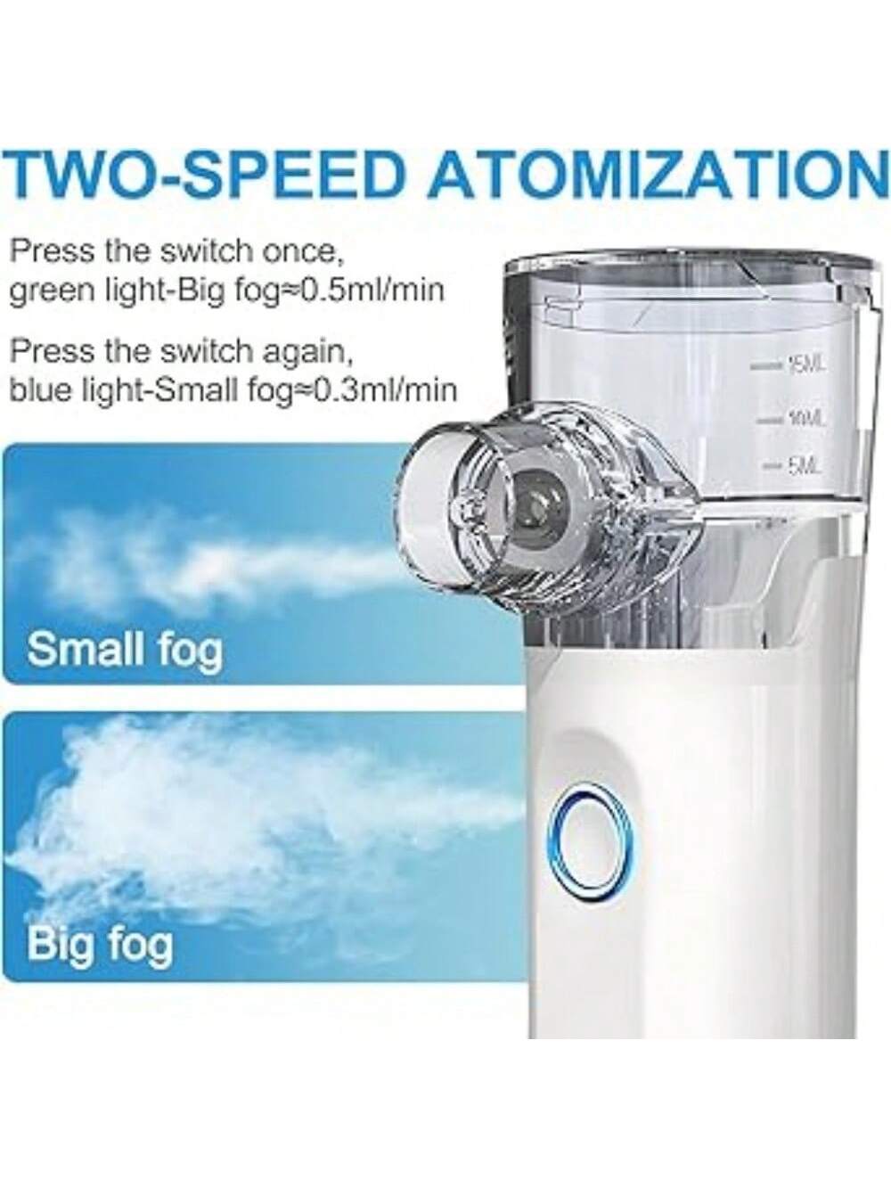 Portable facial hydration nebulizer charging port