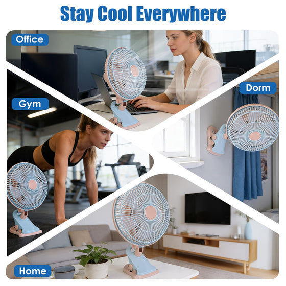 Clip fan used in office, gym, dorm and home