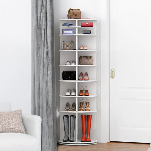 8 Tier Rotating Shoe Rack Tower Organizer