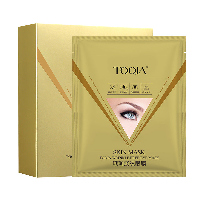 Hydrogel eye patch desalinization of fine lines around the eyes