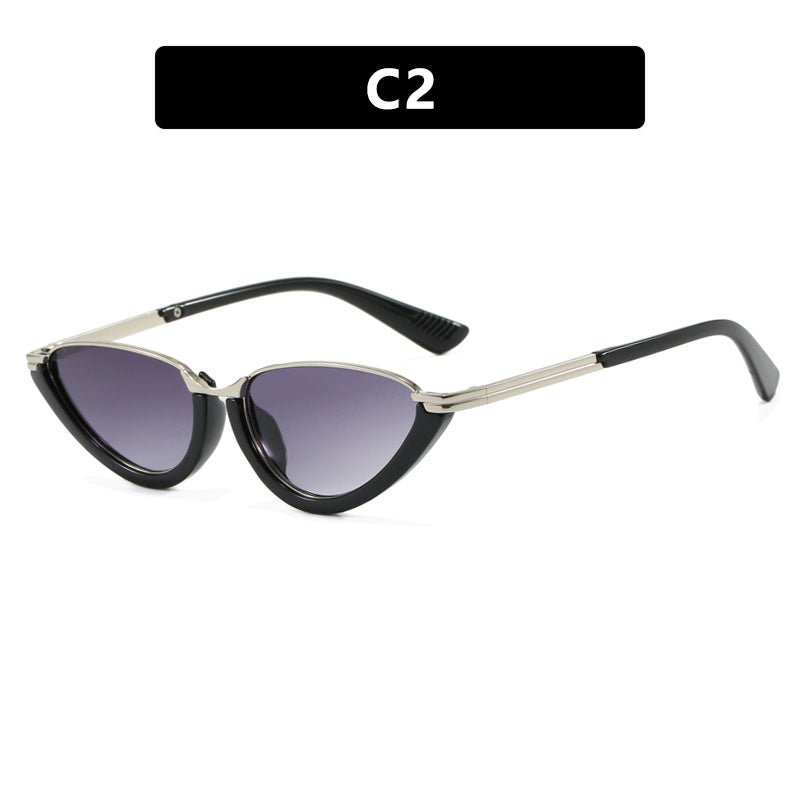 Triangle Cat-Eye Sunglasses for Women Ins Internet Celebrity Street Photography Sunglasses European and American Fashion Trendy Sunglasses High-End