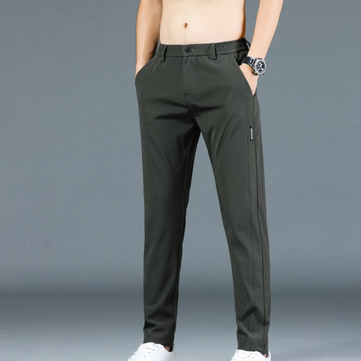Men's Ice Silk Straight-Leg Casual Pants