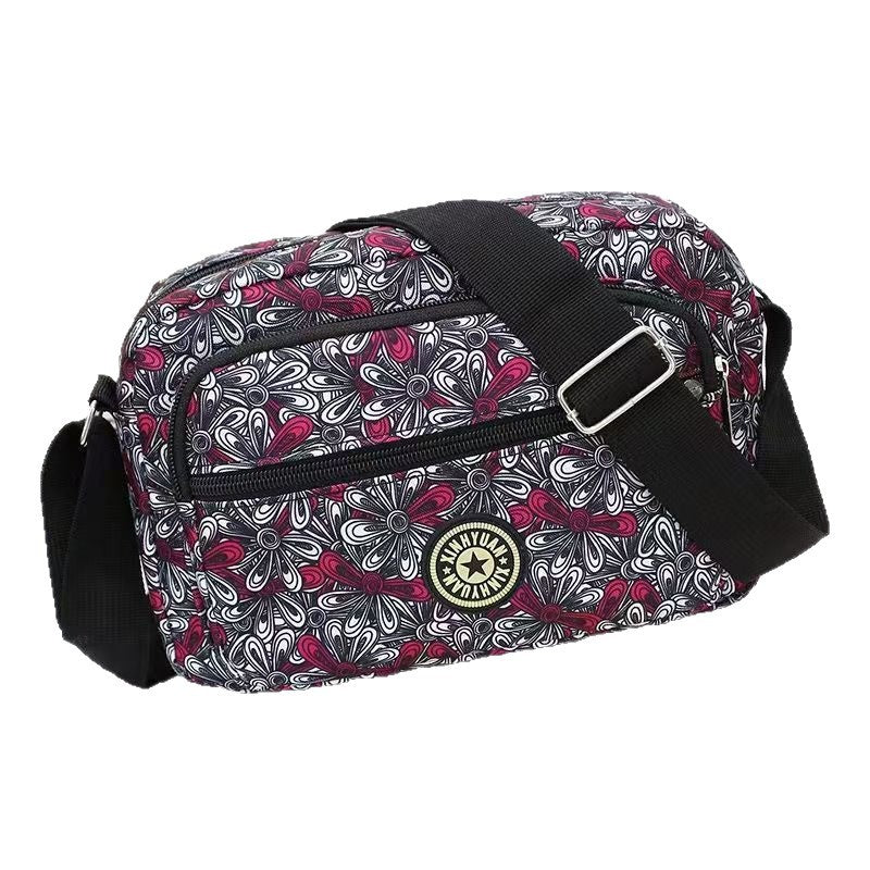 Small printed nylon crossbody bag with zipper, photo 5