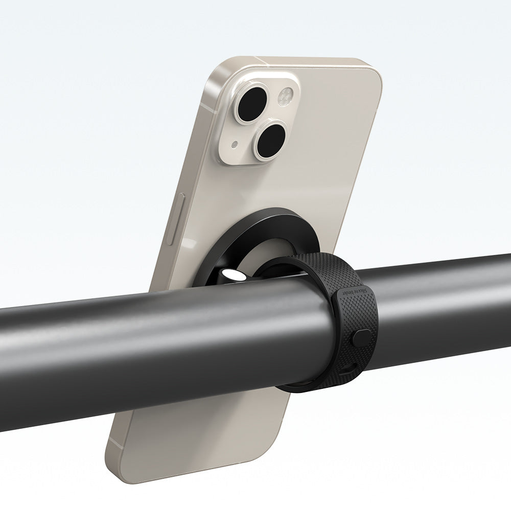 MagSafe phone holder silicone strap on treadmill bar