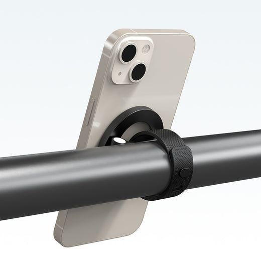 MagSafe phone holder silicone strap on treadmill bar