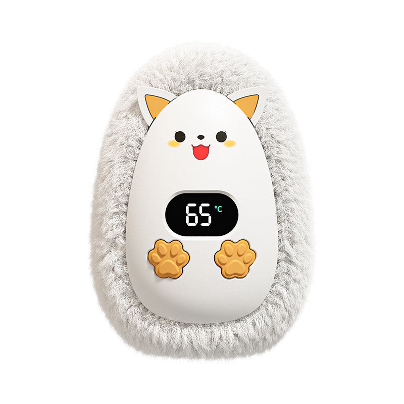 Portable Plush USB Hand Warmer with Digital Display