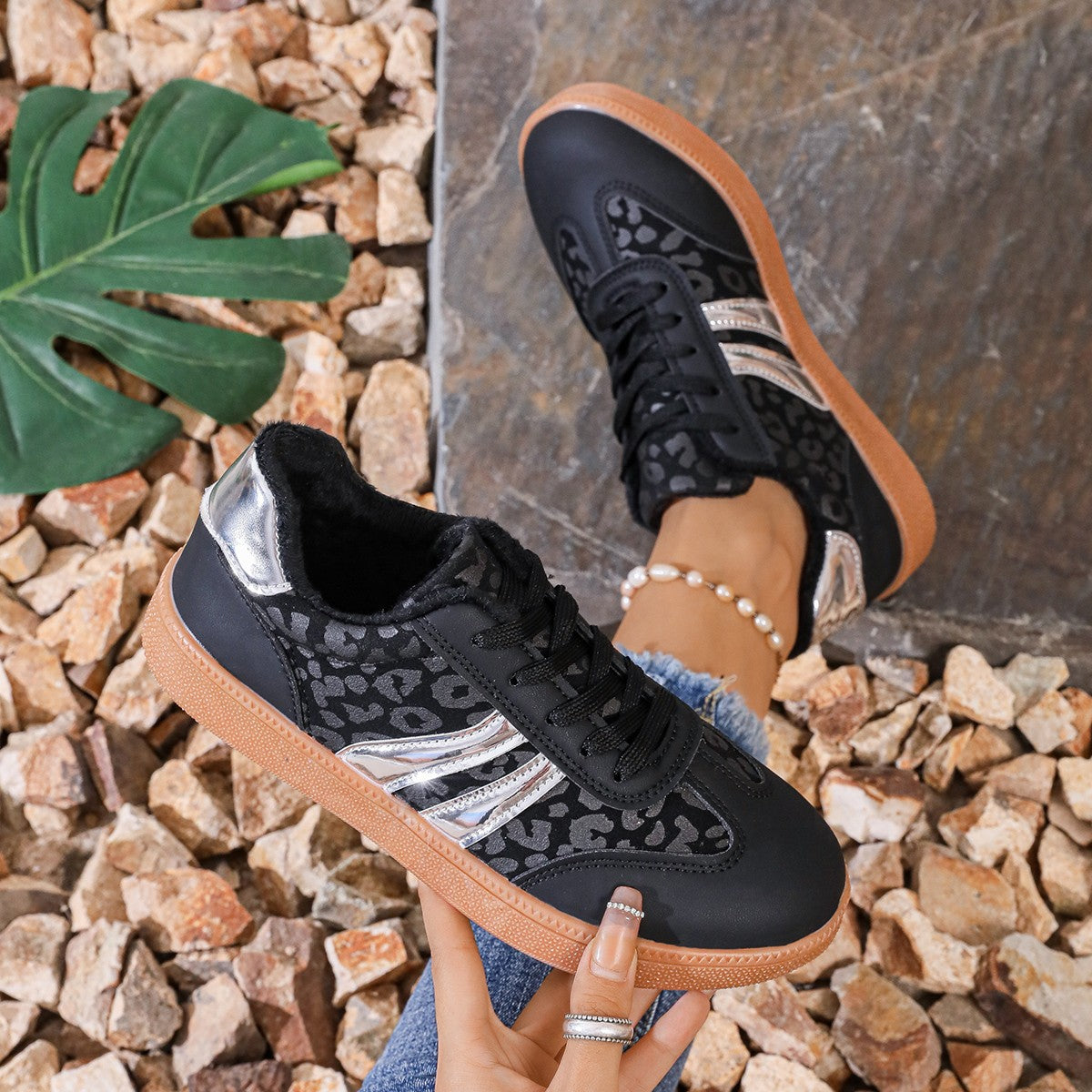 Casual Leopard Print Sports Women Shoes