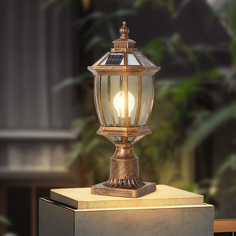 Solar-powered wall light