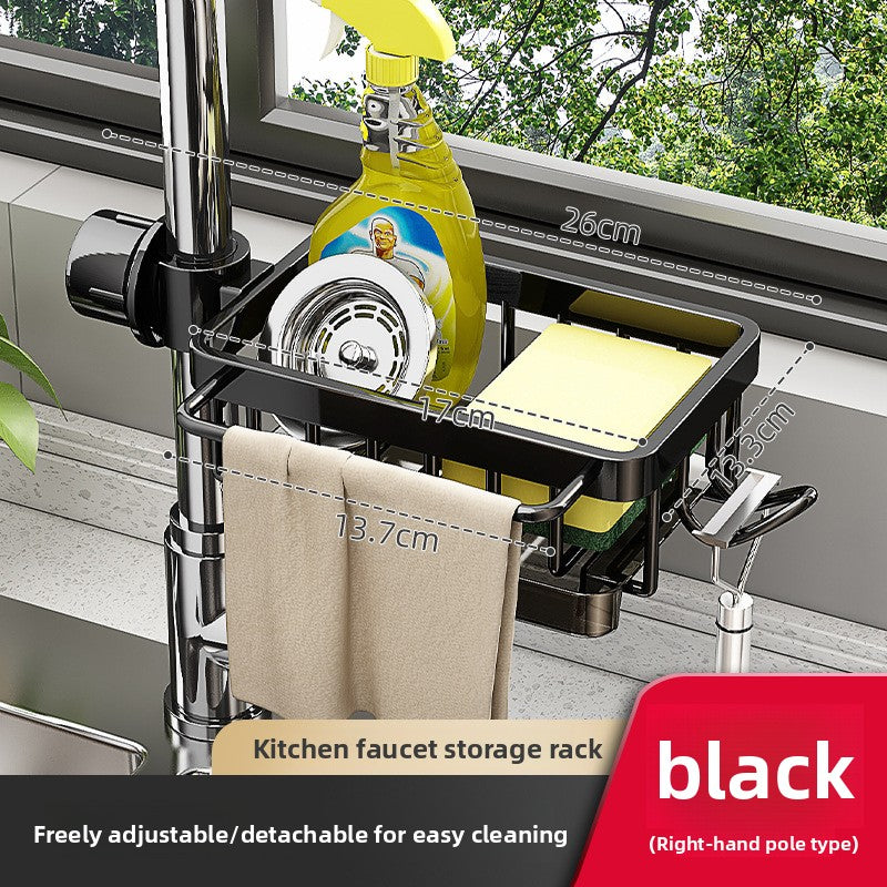 No-drill faucet sponge and dishcloth rack with drain tray, photo 6