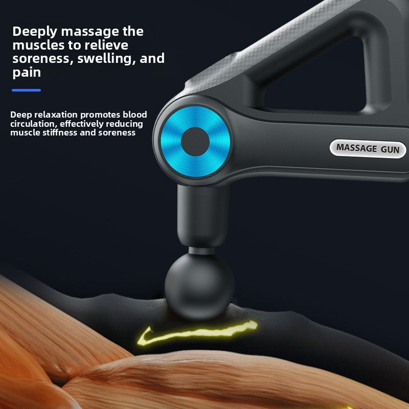 Compact triangular USB rechargeable fascia massage gun with attachments, photo 3