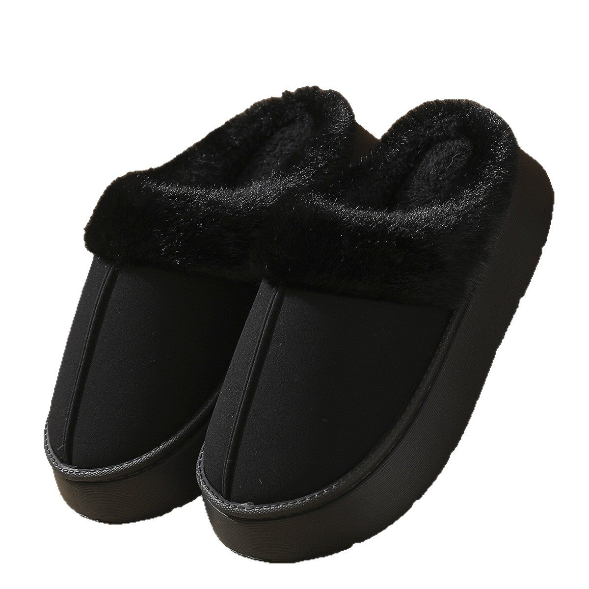 Plush Fur-Lined House Slippers