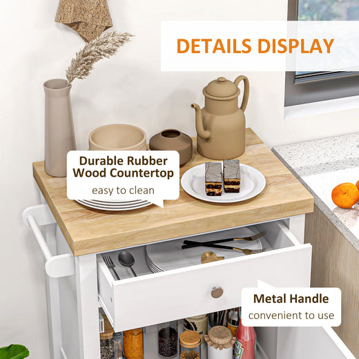 Kitchen island cart rolled next to dining table