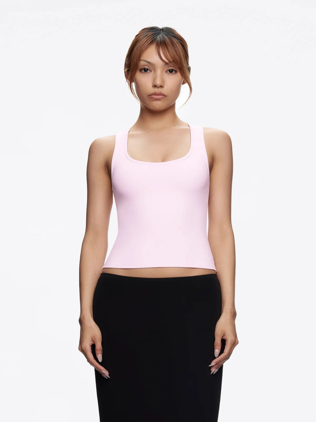 Women's Solid Color Slim Fit Racerback Tank Top