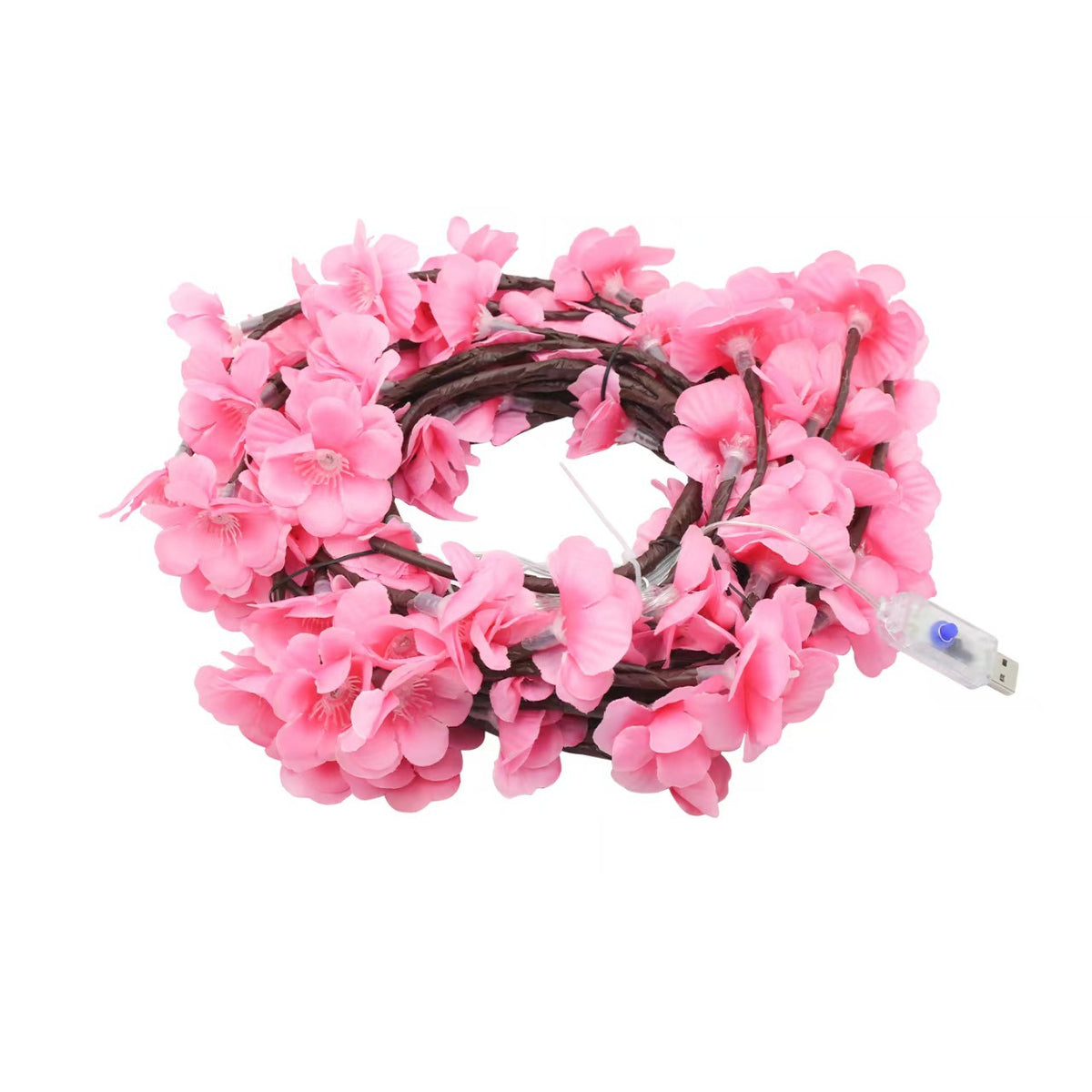 Bendable LED Rattan Lights with Floral and Butterfly Designs for Indoor Decoration