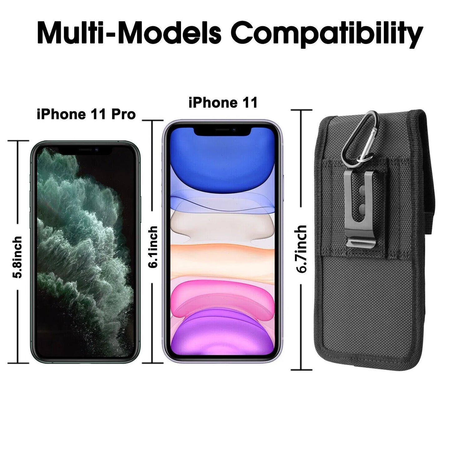 Vertical Phone Holster Belt Clip Case