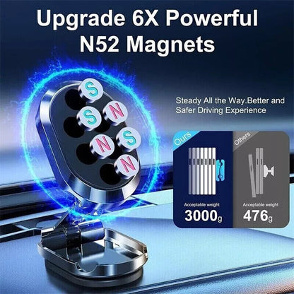 Magnetic Car Phone Holder Rotatable Dashboard Mount Stand