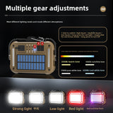 Solar Powered LED Work Lamp with Magnetic Hook