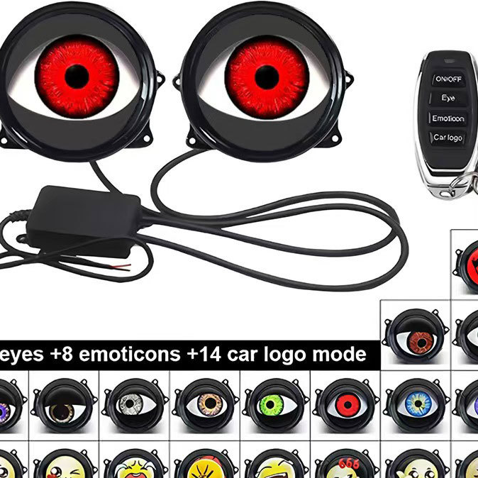Devil Eye LED Headlights Multi Mode Universal Car Motorcycle Lights