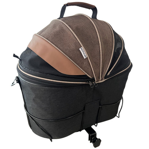 Foldable Canvas Pet Carrier Bag for Bicycle Rear Seat