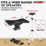 Speaker stand tripod legs close-up