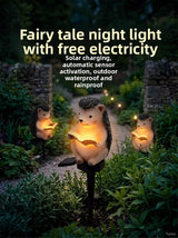 Solar Powered Resin Garden Lamp