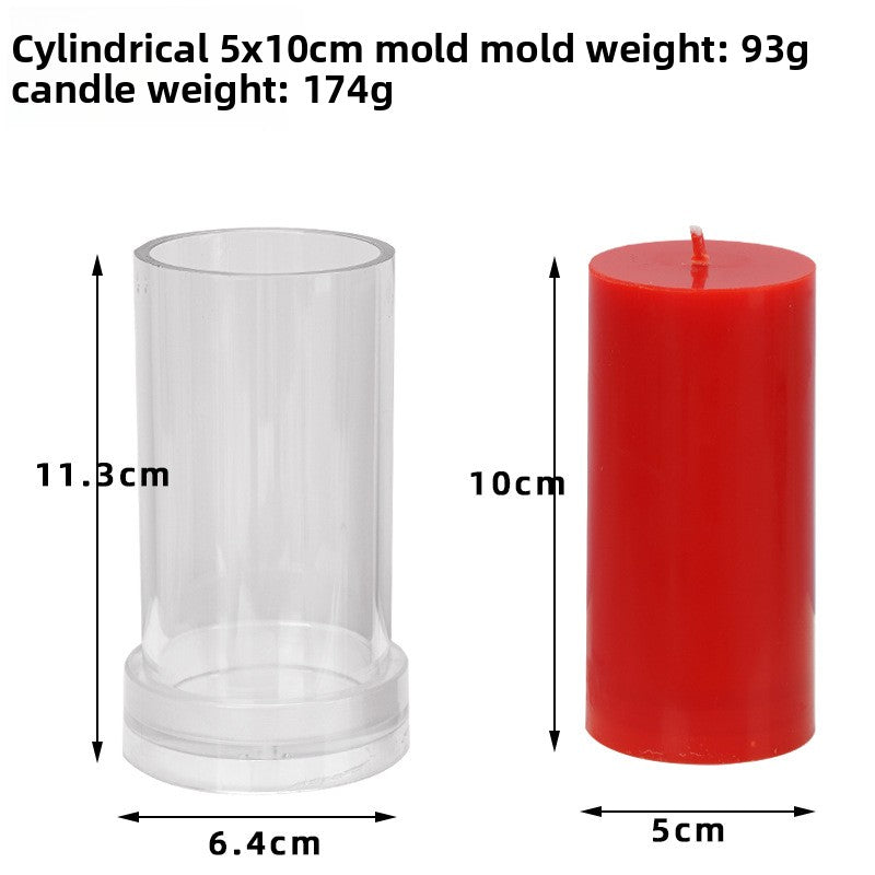 Cylindrical Acrylic Mold for DIY Candles Soap Baking