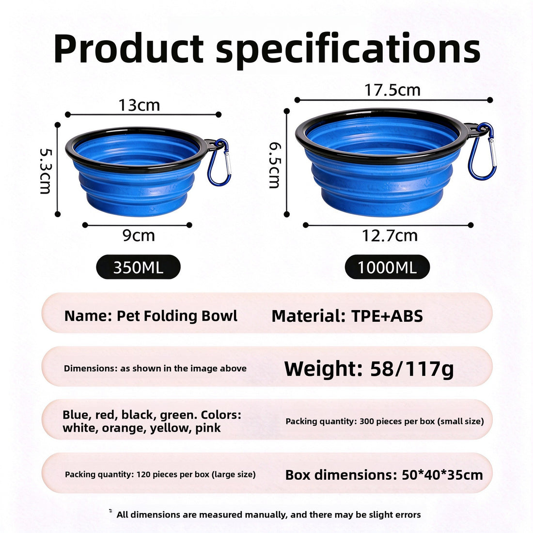 Portable pet outdoor drinking water adjustable bowl